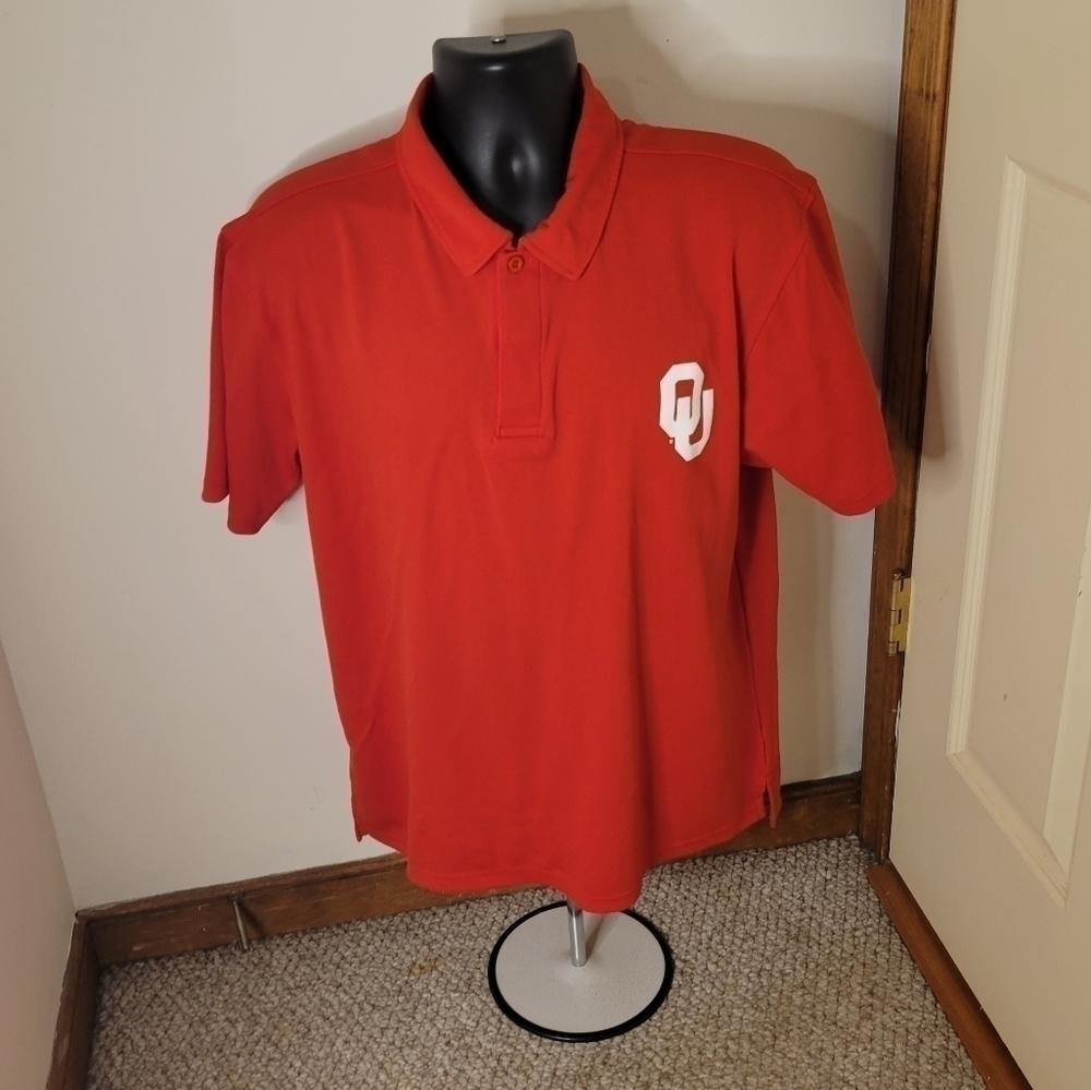 GEN2 Mens Crimson Oklahoma Uni Sooners Polo - Size (M) - Excellent Condition